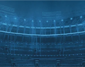 generic sports stadium background in blue