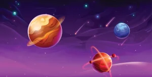 background of space related casino game