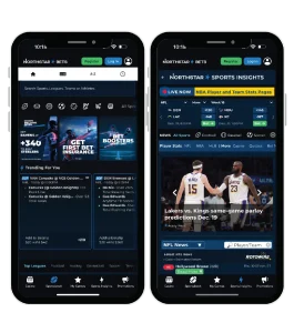 2 phones showcasing the northstarbets product