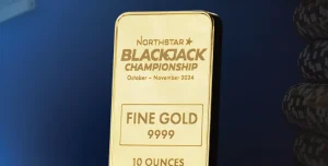 gold bar that is the prize for blackjack championships